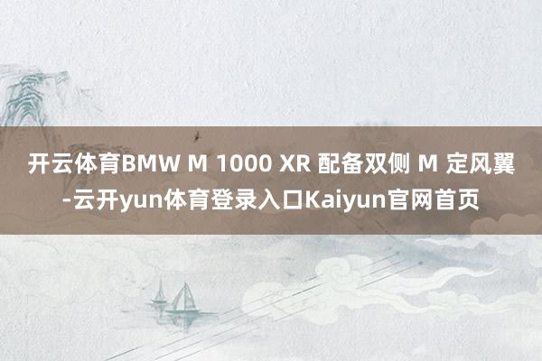 开云体育BMW M 1000 XR 配备双侧 M 定风翼-云开yun体育登录入口Kaiyun官网首页