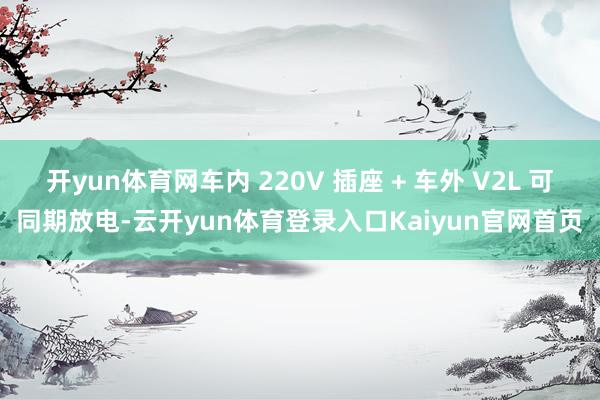 开yun体育网车内 220V 插座 + 车外 V2L 可同期放电-云开yun体育登录入口Kaiyun官网首页