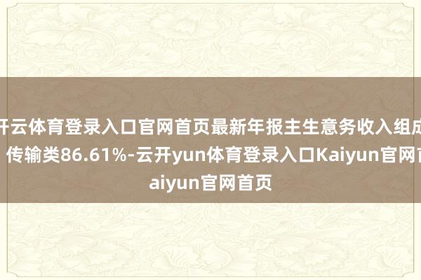 开云体育登录入口官网首页最新年报主生意务收入组成为：传输类86.61%-云开yun体育登录入口Kaiyun官网首页
