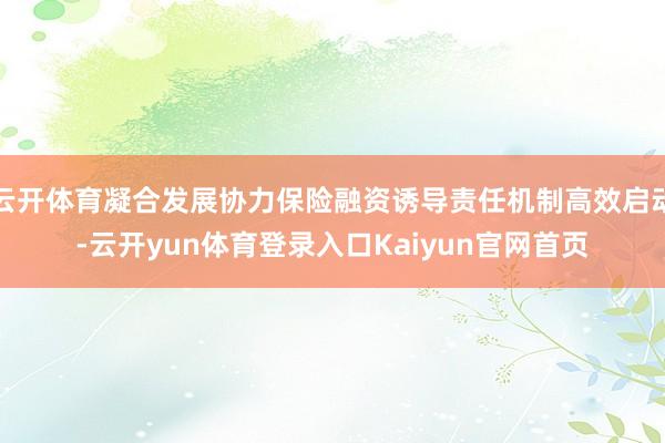 云开体育凝合发展协力保险融资诱导责任机制高效启动-云开yun体育登录入口Kaiyun官网首页